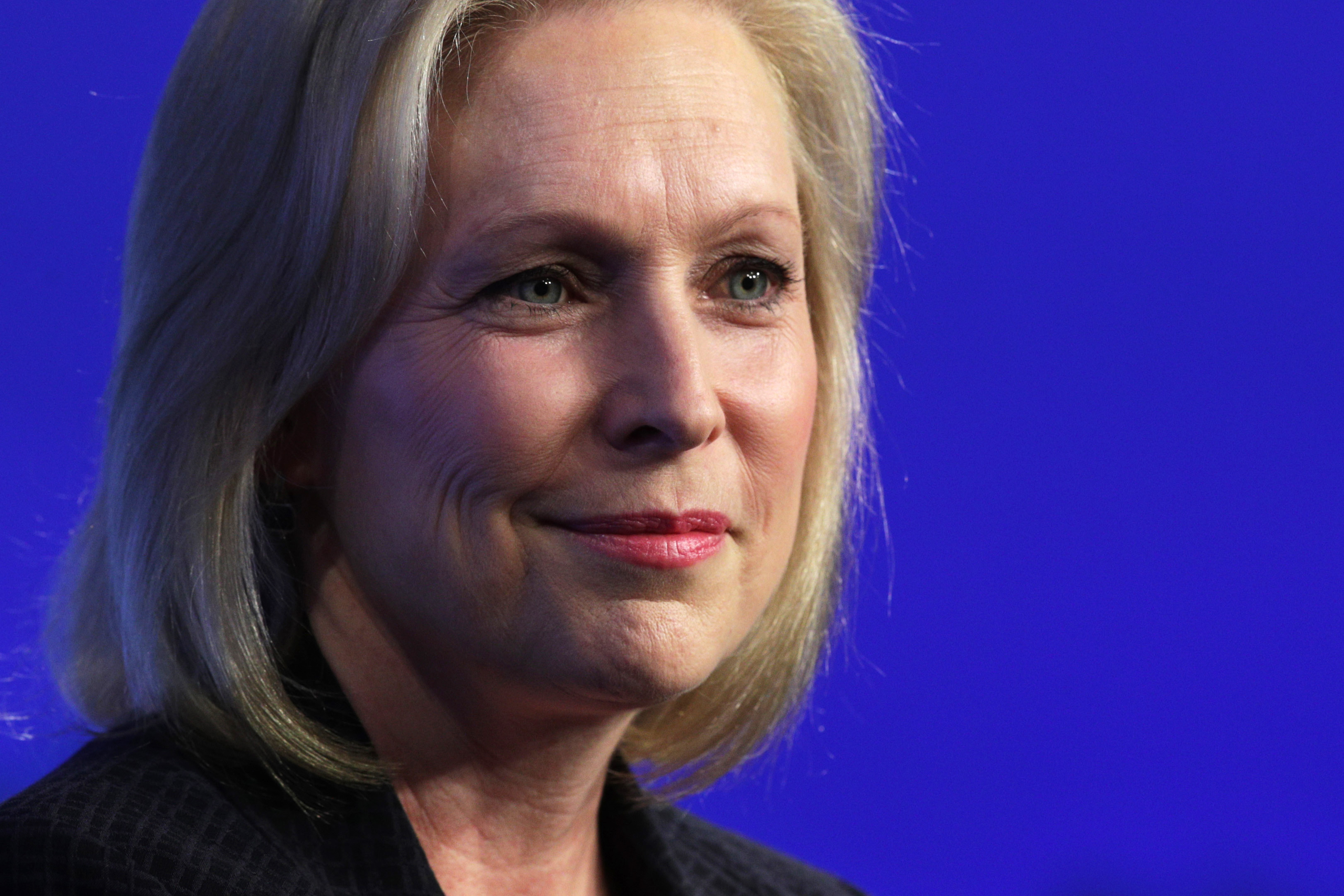 WASHINGTON, DC - AUGUST 19: Democratic presidential candidate U.S. Sen. Kirsten Gillibrand (D-NY) speaks during a Washington Post Live 2020 Candidates series event August 19, 2019 in Washington, DC. Gillibrand discussed her view on various topics including gender and race issues, gun control, healthcare, and immigration. (Photo by Alex Wong/Getty Images)