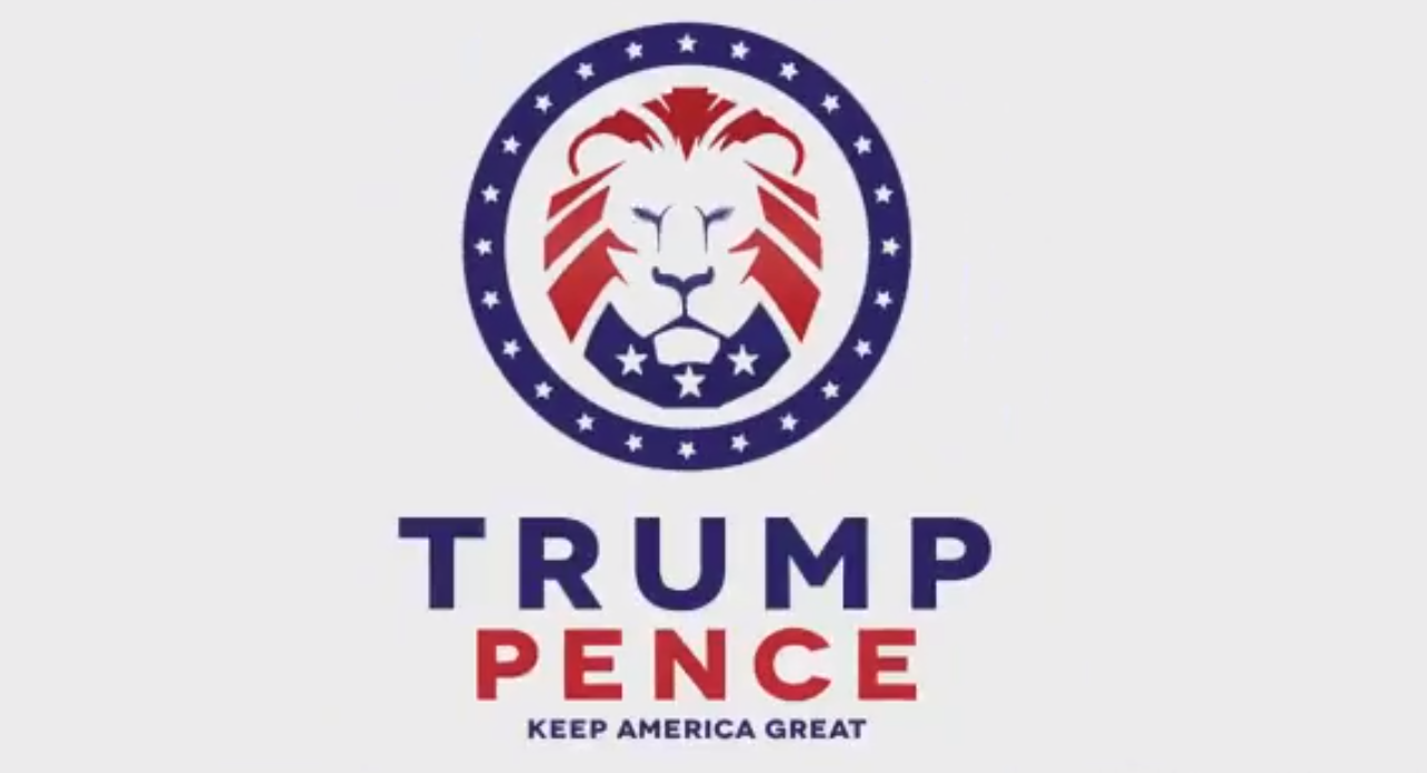 A screenshot from the end of Trump's campaign add (Credit: Screenshot)